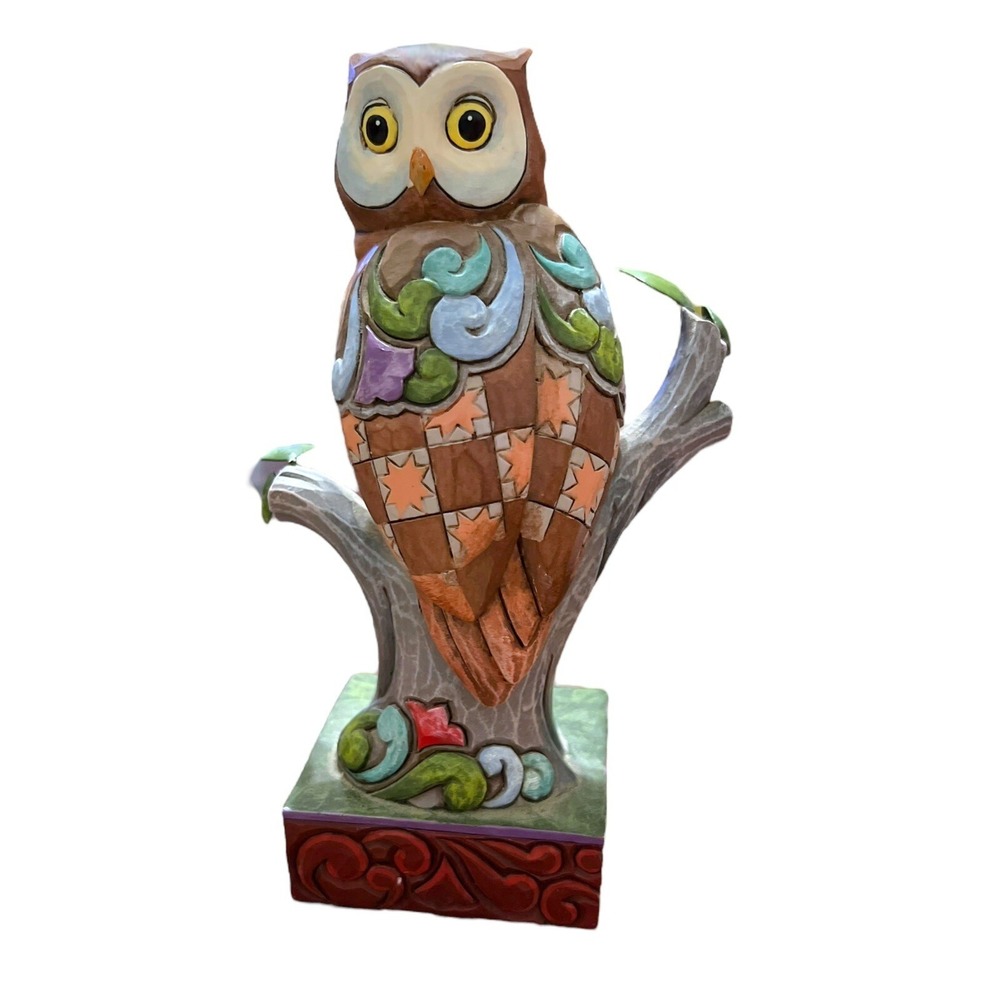 Jim Shore Owl "Wide Eyed and Wise" #4016891 Floral Paisleys